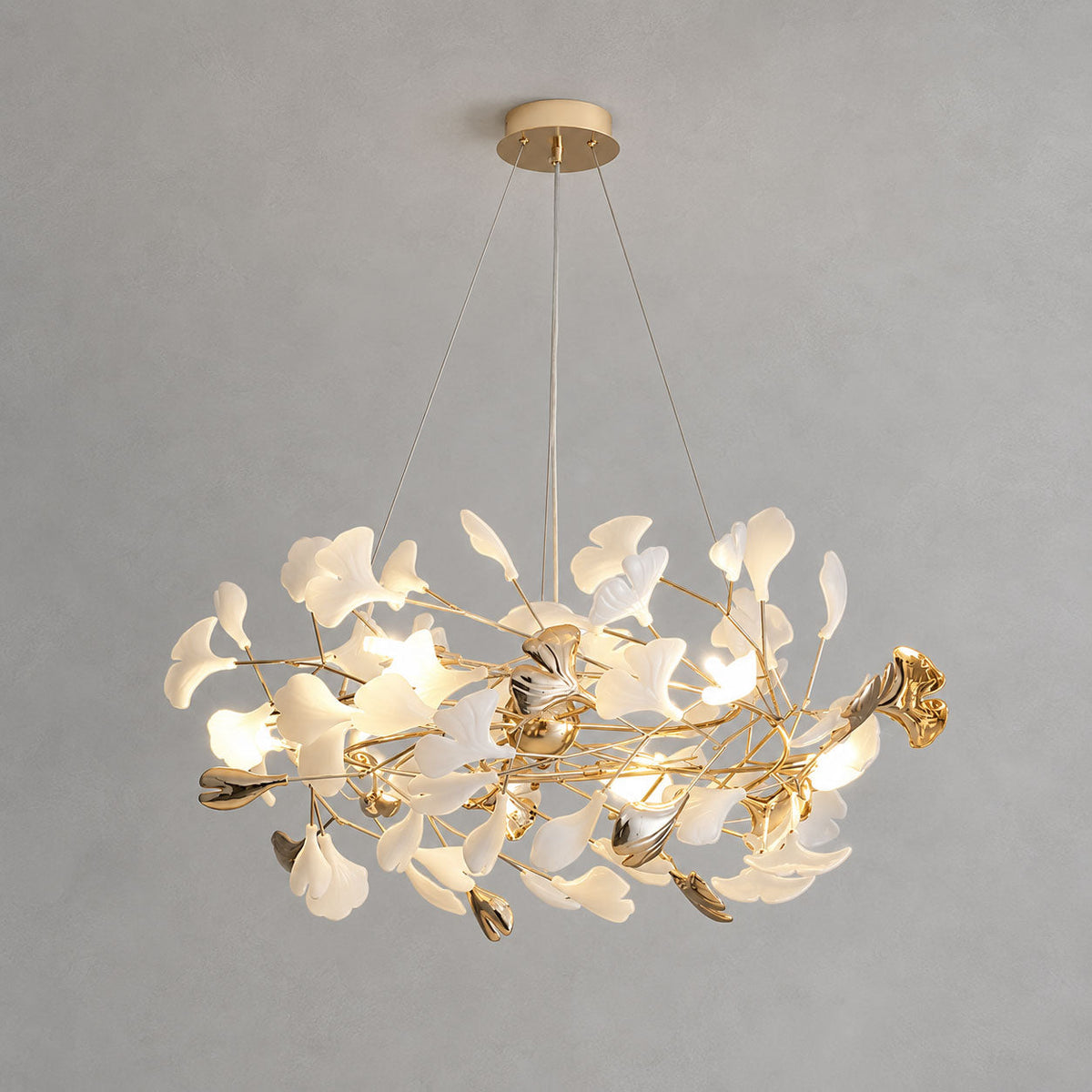 Gingko Bough Round Chandelier