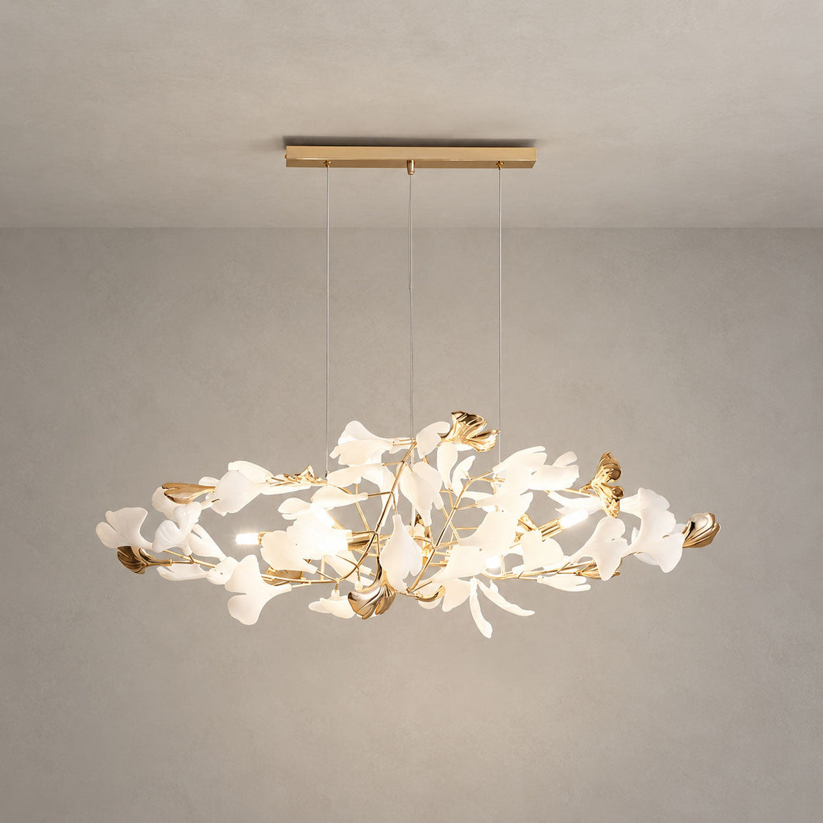Gingko Bough Round Chandelier