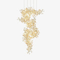 Gingko Chandelier F ? 31.4″ x H 59″ /?Dia 80cm x H 150cm / Gold + White Chandelier