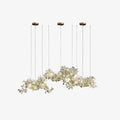 Gingko Chandelier C L 78.7″ x H 78.7″ /∅L 200cm x H 200cm (Canopy: 3 pieces) / Gold + White Chandelier