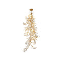 Gingko Long Branch Chandelier L 31.5″ x H 78″ / L 80cm x H 198cm / Gold & White Chandelier