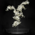 Gingko Combination Chandelier L 59.1″ x H 25.6″ / L 350cm x H 300cm / Gold & White Chandelier