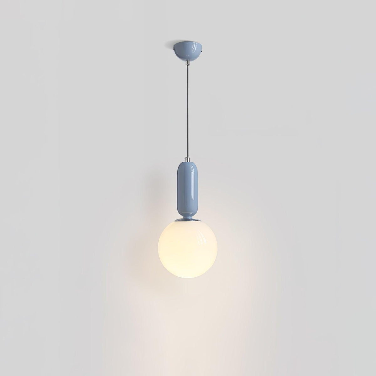 Glass Globe Ball Pendant Light ∅ 5.9″ x H 12.6″ / Dia 15cm x H 32cm / Blue & White Pendant light