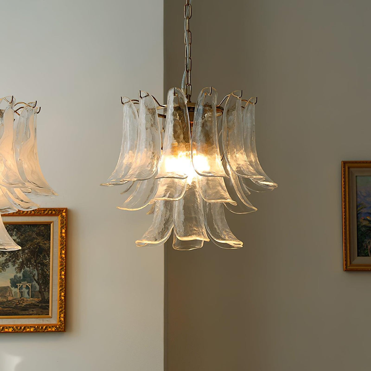 Murano Glass Leaf Chandelier