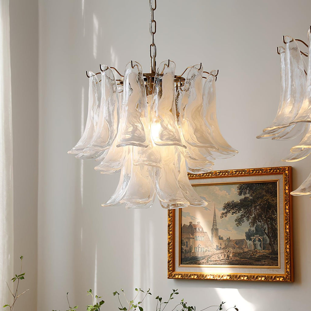 Murano Glass Leaf Chandelier