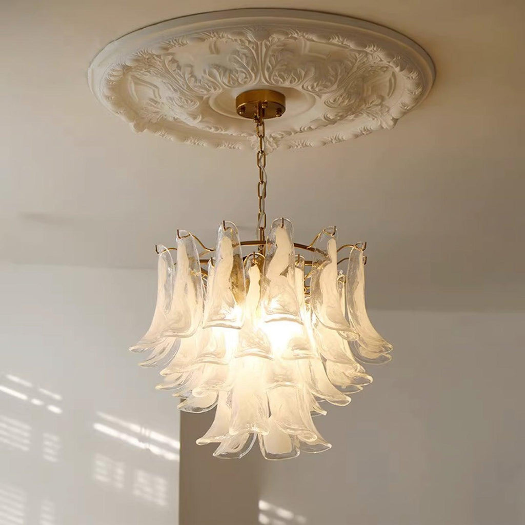 Murano Glass Leaf Chandelier