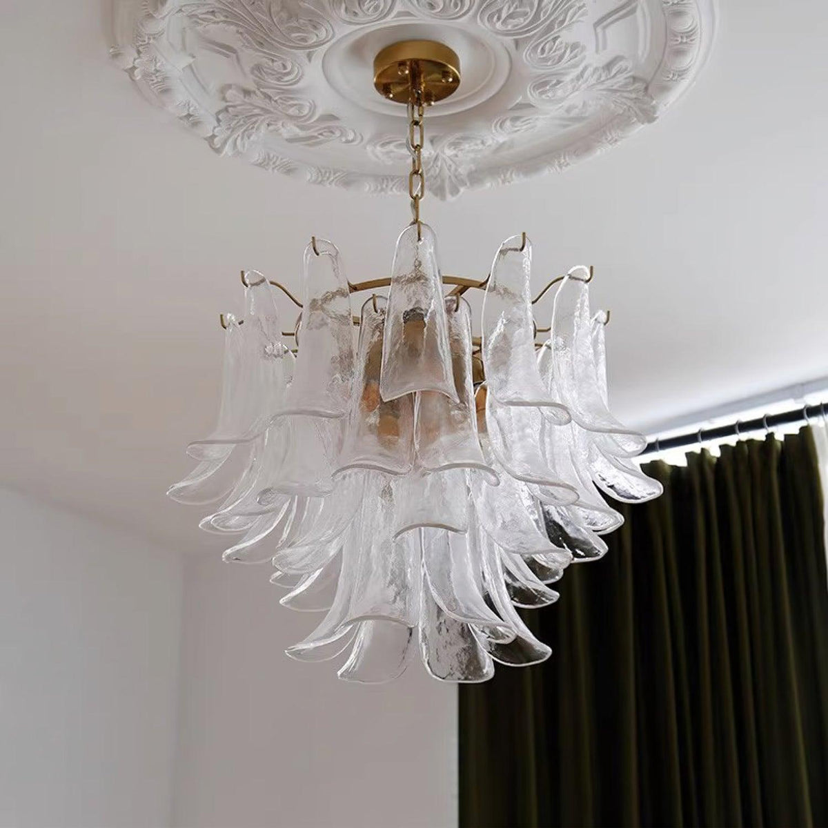 Murano Glass Leaf Chandelier