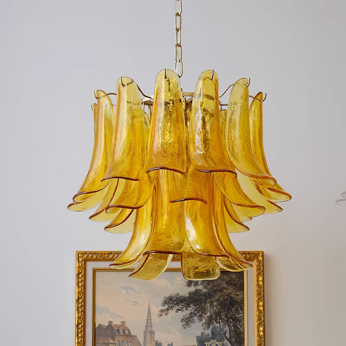 Murano Glass Leaf Chandelier