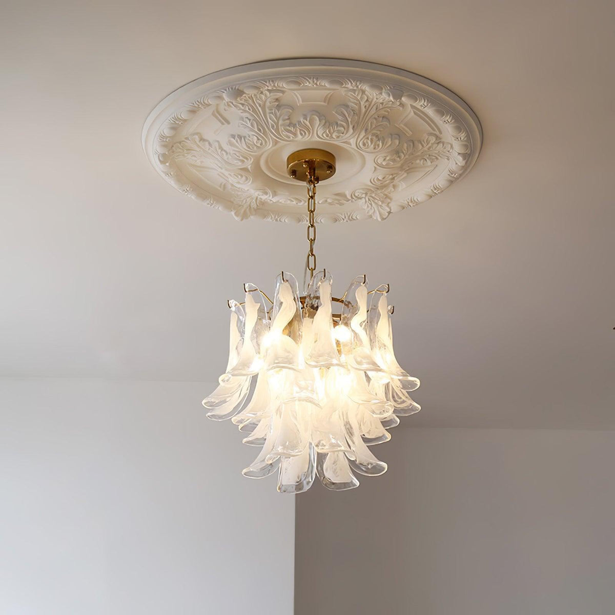 Murano Glass Leaf Chandelier