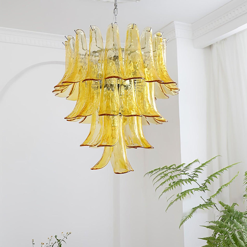 Murano Glass Leaf Chandelier