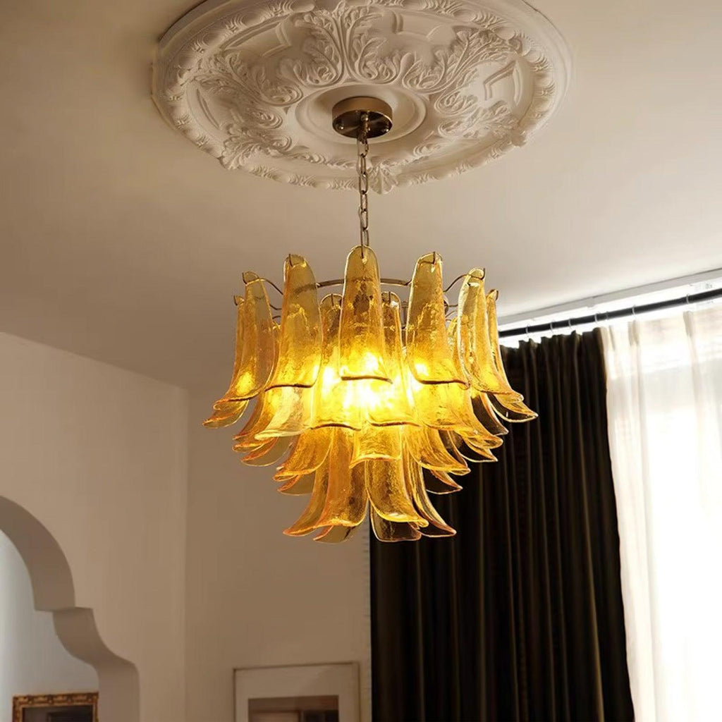 Murano Glass Leaf Chandelier