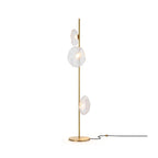 Glass Mesh Petals Floor Lamp 3 heads ∅ 13.8″ x H 70.9″ / Dia 35cm x H 180cm / Gold + Clear / US plug Floor lamp