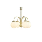 Cream Glass Sphere Chandelier 4 heads ∅ 19.7″ x H 19.7″ / Dia 50cm x H 50cm / Creamy & White Chandelier