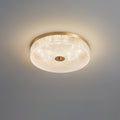 Glimmering Striped Ceiling Light ∅ 13.8″ x H 3.1″ / Dia 35cm x H 8cm / Brass / Warm Light Ceiling lamp