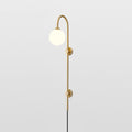 Globe Brass Wall Sconce ∅ 4.7″ x H 23.6″ / Dia 12cm x H 60cm / Gold & White Wall lamp