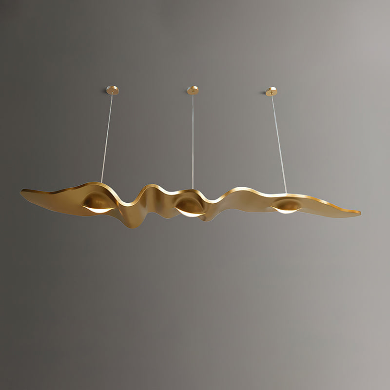 Gold Ribbon Chandelier ? 63.8″ x H 59″ / Dia 160cm x H 150cm / Gold / Warm Light Pendant light