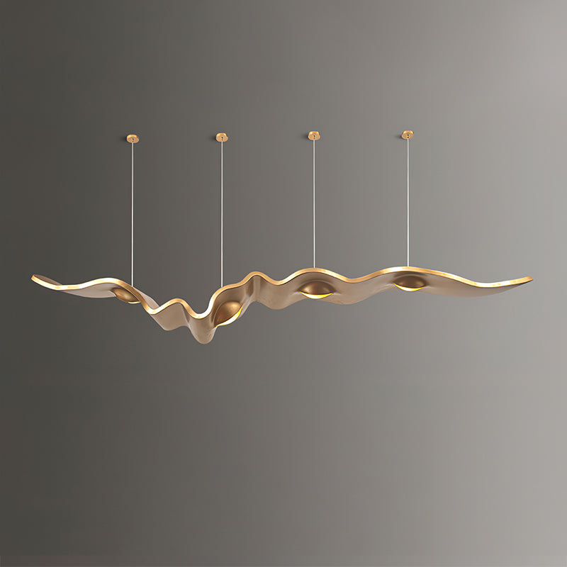 Gold Ribbon Chandelier ? 74.8″ x H 59″ / Dia 190cm x H 150cm / Gold / Warm Light Pendant light