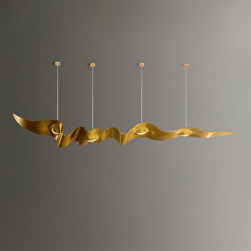 Gold Ribbon Chandelier ? 102.4″ x H 59″ / Dia 260cm x H 150cm / Gold / Warm Light Pendant light
