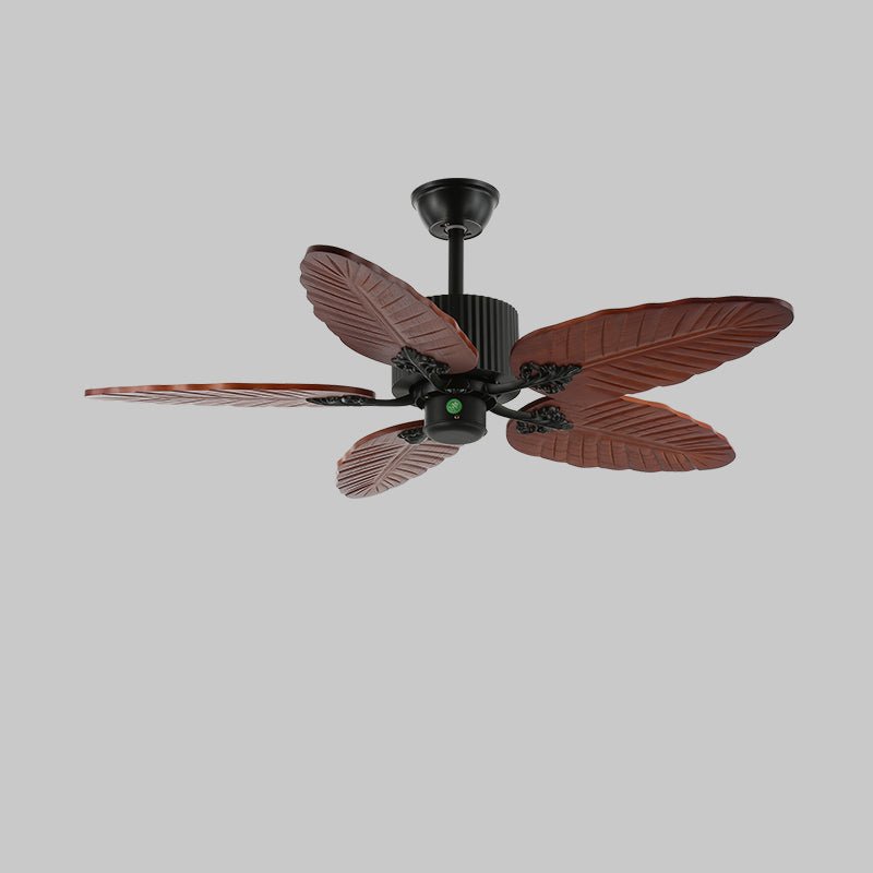 Banana Wood Leaves Ceiling Fan Light