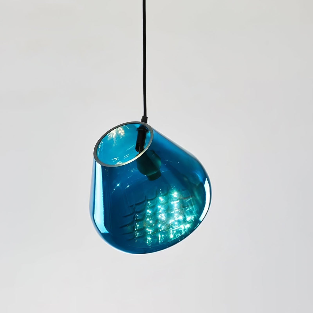Grid Pendant Light ∅ 7.9″ x H 59″ / Dia 20cm x H 150cm / Blue / Warm Light Pendant light