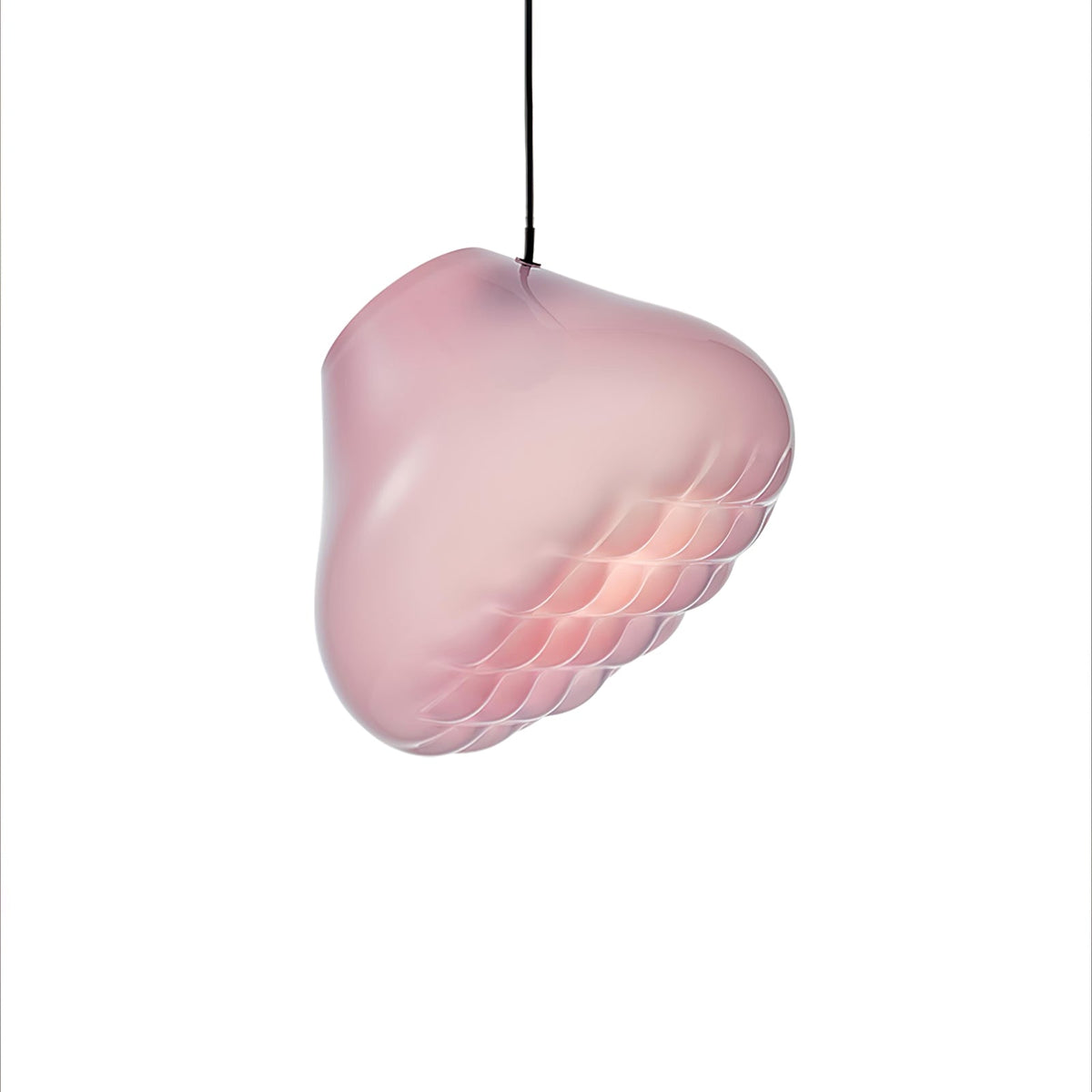 Grid Pendant Light ∅ 7.9″ x H 59″ / Dia 20cm x H 150cm / Pink / Warm Light Pendant light