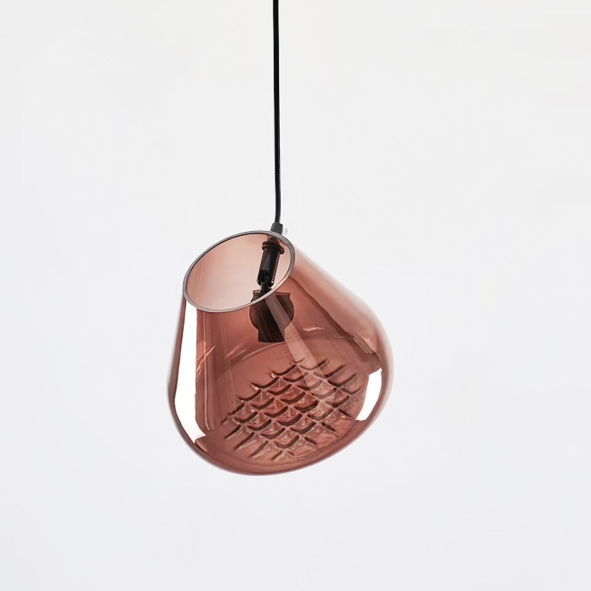 Grid Pendant Light ∅ 7.9″ x H 59″ / Dia 20cm x H 150cm / Burgundy / Warm Light Pendant light