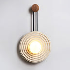 Growth Ring Wall Lamp ∅ 13″ x H 23.6″ / Dia 33cm x H 60cm / Dark walnut & Beige Wall lamp