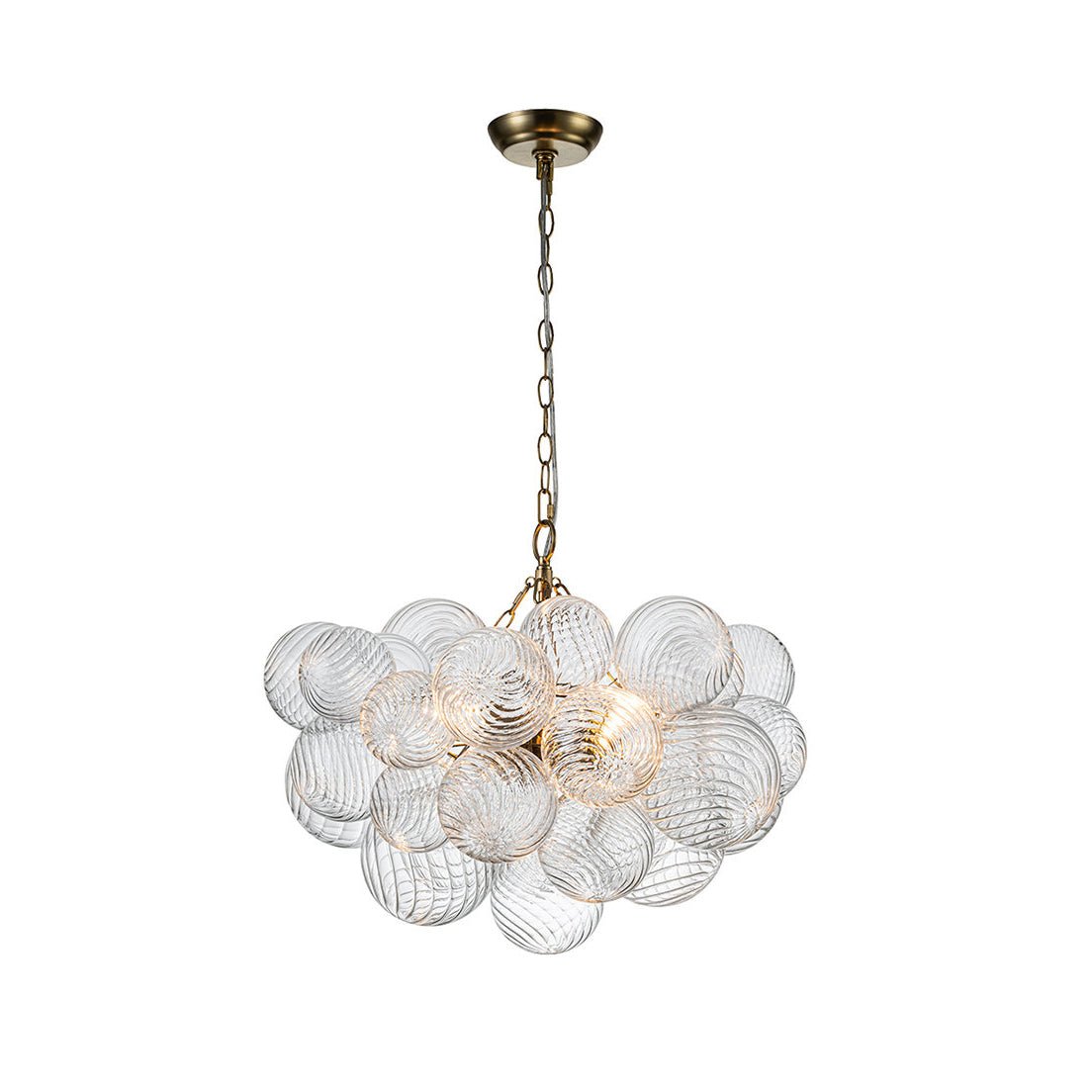 Glass Ball Bubbles Chandelier 6-lights ∅ 24.4″ x H 17.3″ / Gold & Clear 1001 Chandelier