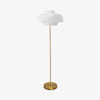 Hagen Floor Lamp ∅ 13.8″ x H 59″ / Dia 35cm x H 150cm / Gold & White / US Plug Floor lamp