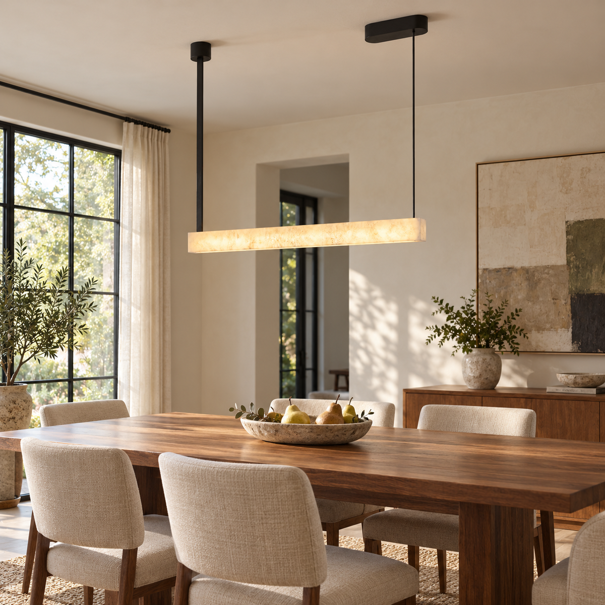 Halia Alabaster Linear Pendant Lamp