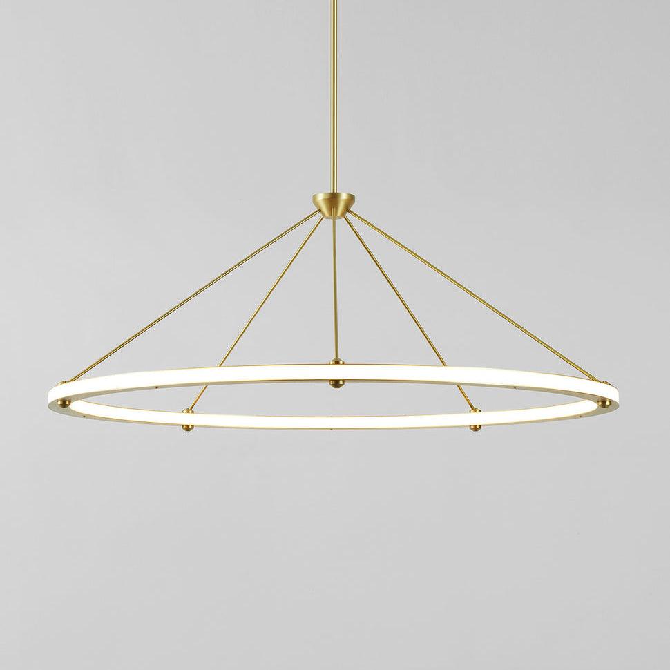Cascading Ring Circle Pendant Lamp ∅ 23.6″ x H 19.6″ / Dia 60cm x H 50cm / Gold / Warm White Pendant light