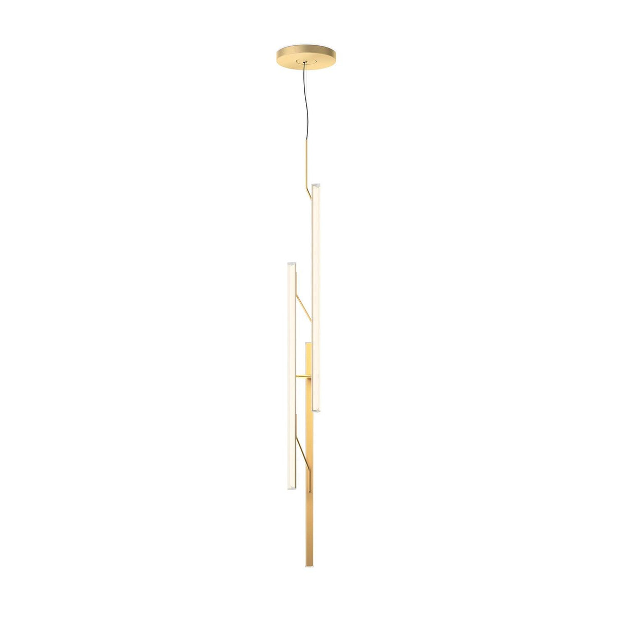 Halo Jewel Straight Pendant Light ∅ 11.8″ x H 55.1″ / Dia 30cm x H 140cm / Gold / Warm Light Pendant light