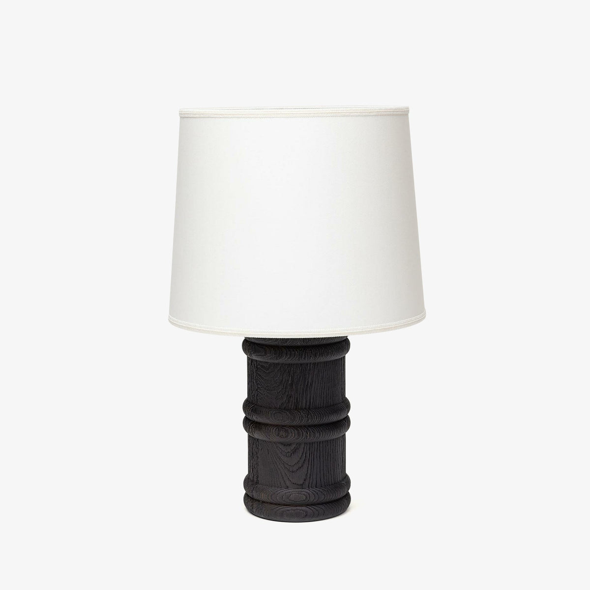 Black Organic Wood Table Lamp