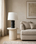 Black Organic Wood Table Lamp