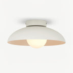 Harper Glass Dome Ceiling Lamp ∅ 11″ x H 5.1″ / Dia 28cm x H 13cm (Power: ~12W) / White Ceiling lamp