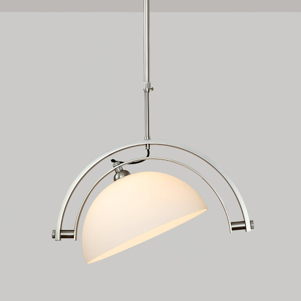 Harvey Wuzzini Pendant Light ∅ 21.7″ x H 13.8″ / Dia 55cm x H 35cm / Chrome + White Pendant light