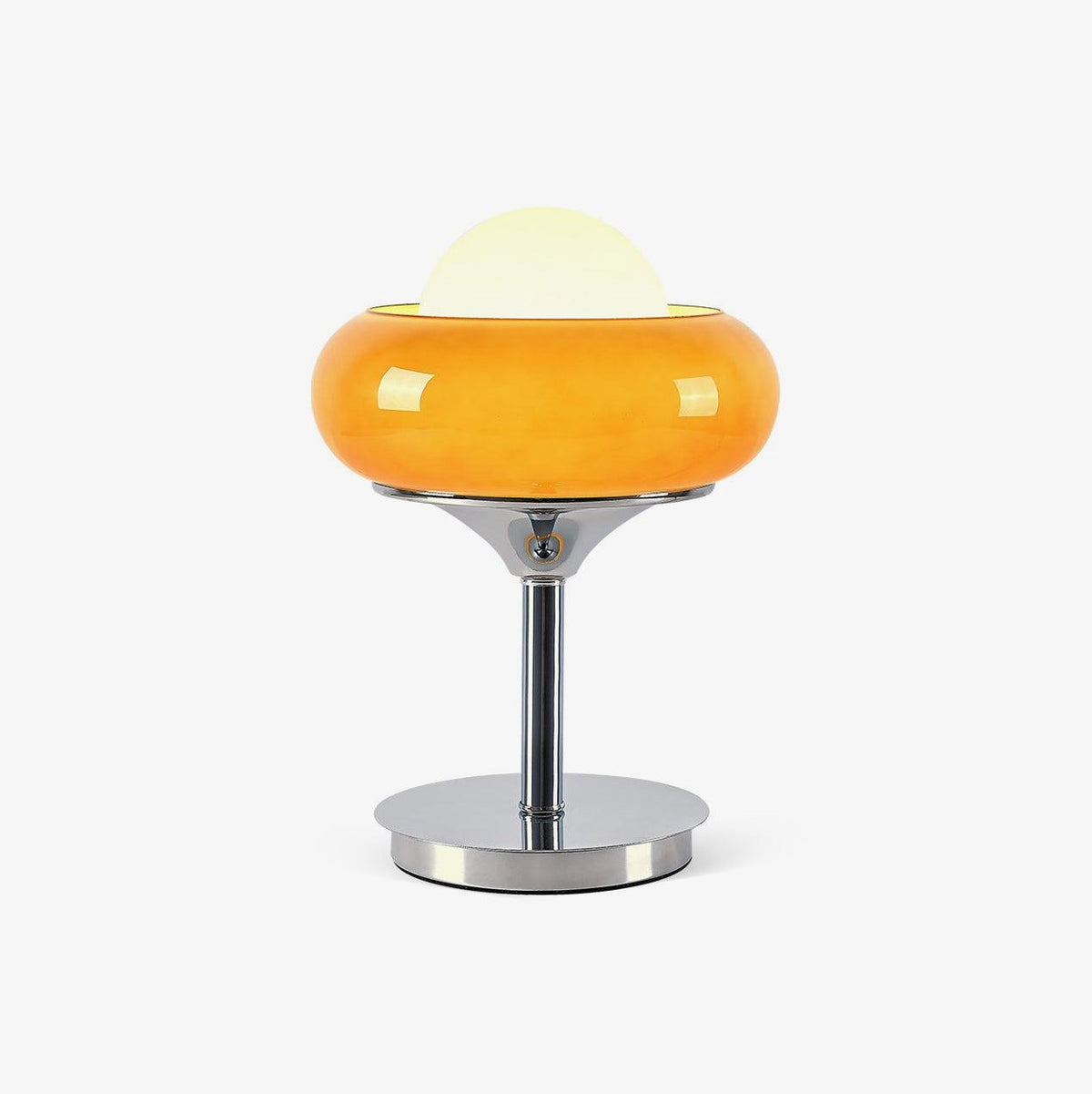Harvey Table Lamp ∅ 11″ x H 14.5″ / Dia 28cm x H 37cm / Chrome & Yellow / US Plug Table lamp