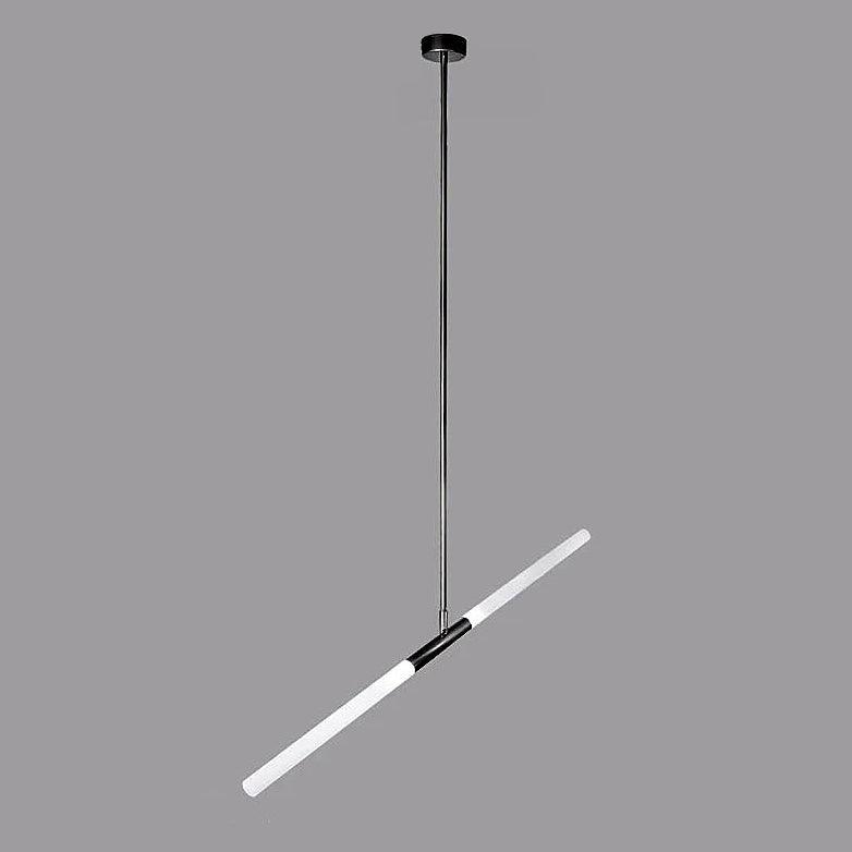 Hash Linear Suspension 2 heads ∅ 39.4″ x H 43.3″ / Dia 100cm x H 110cm / Black + White / Warm White Pendant light