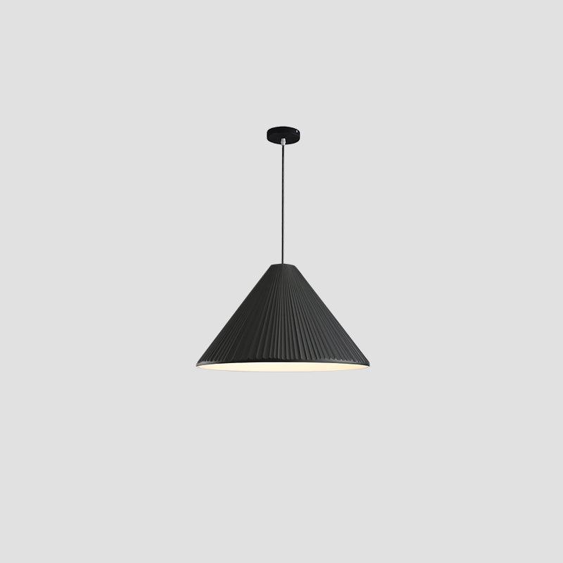 Hat Resin Pendant Lamp ∅ 12.6 x H 59″ / Dia 32cm x H 150cm / Black / Warm Light Pendant light