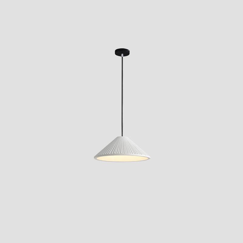 Hat Resin Pendant Lamp ∅ 8.3 x H 59″ / Dia 21cm x H 150cm / White / Warm Light Pendant light