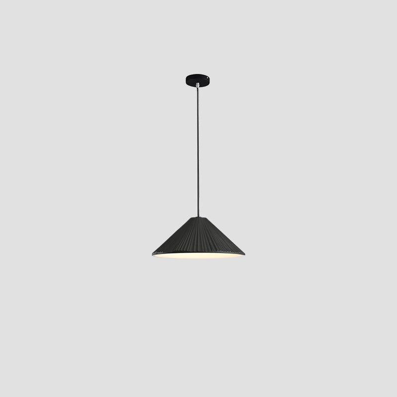 Hat Resin Pendant Lamp ∅ 8.3 x H 59″ / Dia 21cm x H 150cm / Black / Warm Light Pendant light