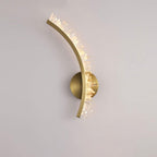 Hayes Wall Light ∅ 4.7″ x H 16.5″ / Dia 12cm x H 42cm（Power: ~15W） / Gold & Clear / Warm White Wall lamp