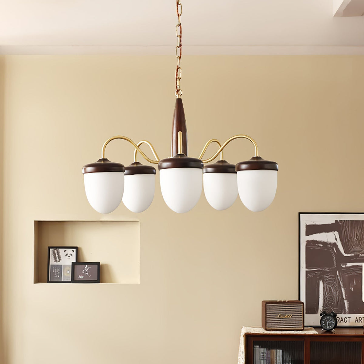 Hazelnut Branch Chandelier Chandelier
