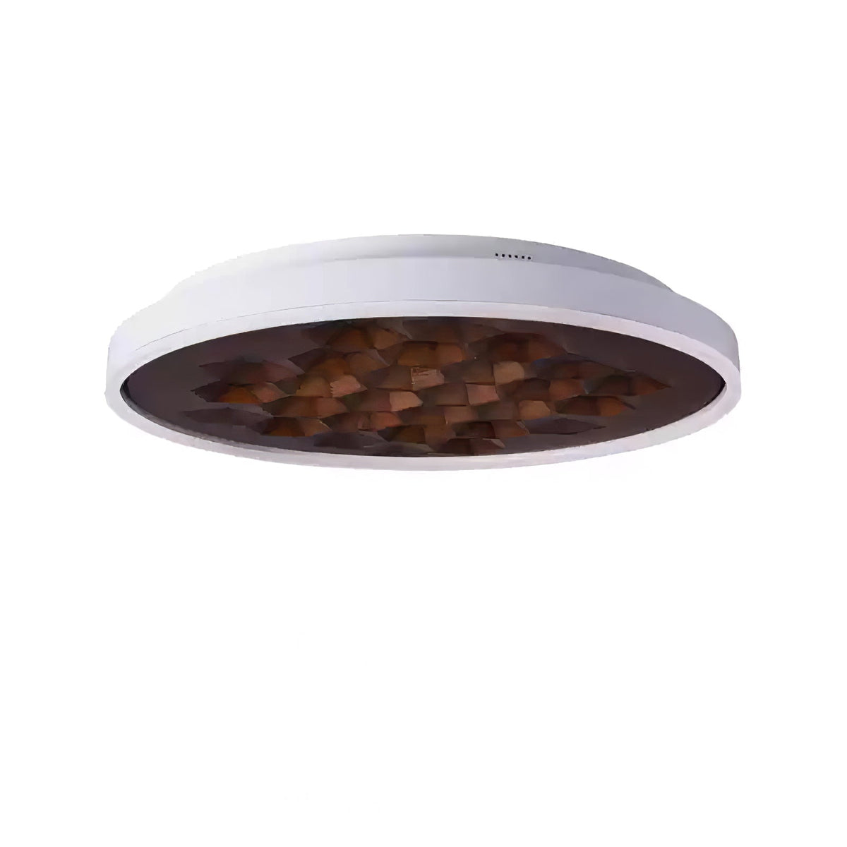 Heartwood Ceiling Lamp ∅ 23.6’’ x H 3.1’’ / White & Walnut Color / Warm Light Ceiling lamp