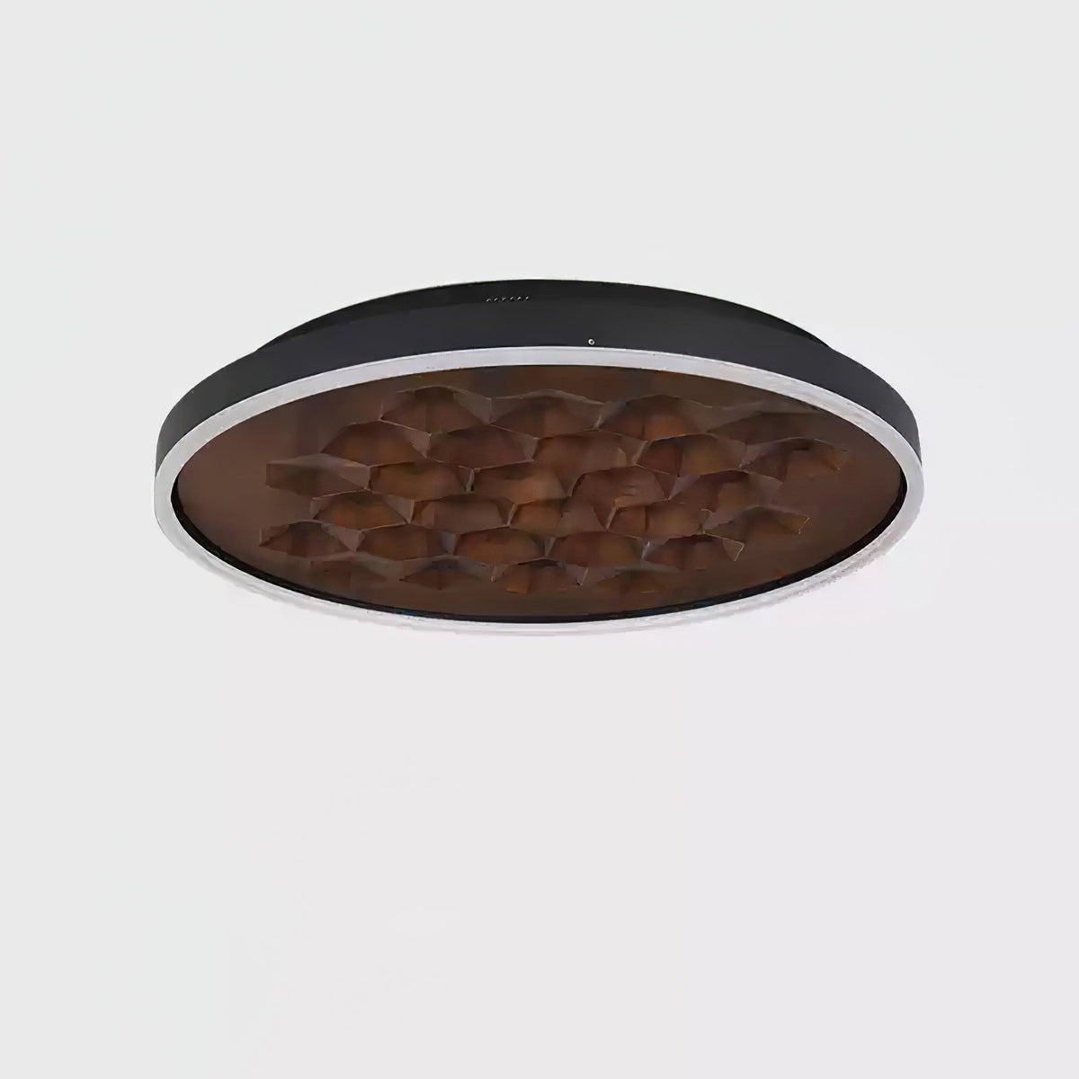 Heartwood Ceiling Lamp ∅ 23.6’’ x H 3.1’’ / Black & Walnut Color / Warm Light Ceiling lamp