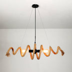 Hemp Rope Industrial Spiral Chandelier ∅ 31.5″ x H 7.9″ / L 80cm x H 20cm / Black & Linen color Chandelier