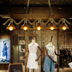 Hemp Rope Industrial Wave Chandelier Chandelier