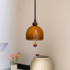 Herda Pendant Lamp ∅ 9.8″ x H 8.3″ / Dia 25cm x H 21cm / Dark walnut & Dark Brown Pendant light