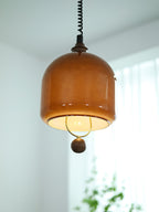 Herda Pendant Lamp ∅ 9.8″ x H 8.3″ / Dia 25cm x H 21cm / Dark walnut & Dark Brown Pendant light