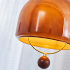 Herda Pendant Lamp ∅ 9.8″ x H 8.3″ / Dia 25cm x H 21cm / Dark walnut & Dark Brown Pendant light